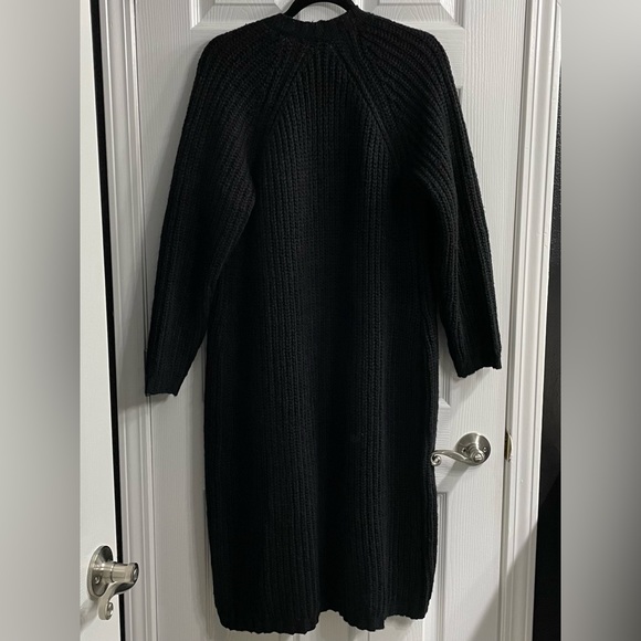 ⭐️ NWT Torrid Black Chunky Knit Wool Duster Cardigan Sweater - Picture 4 of 8